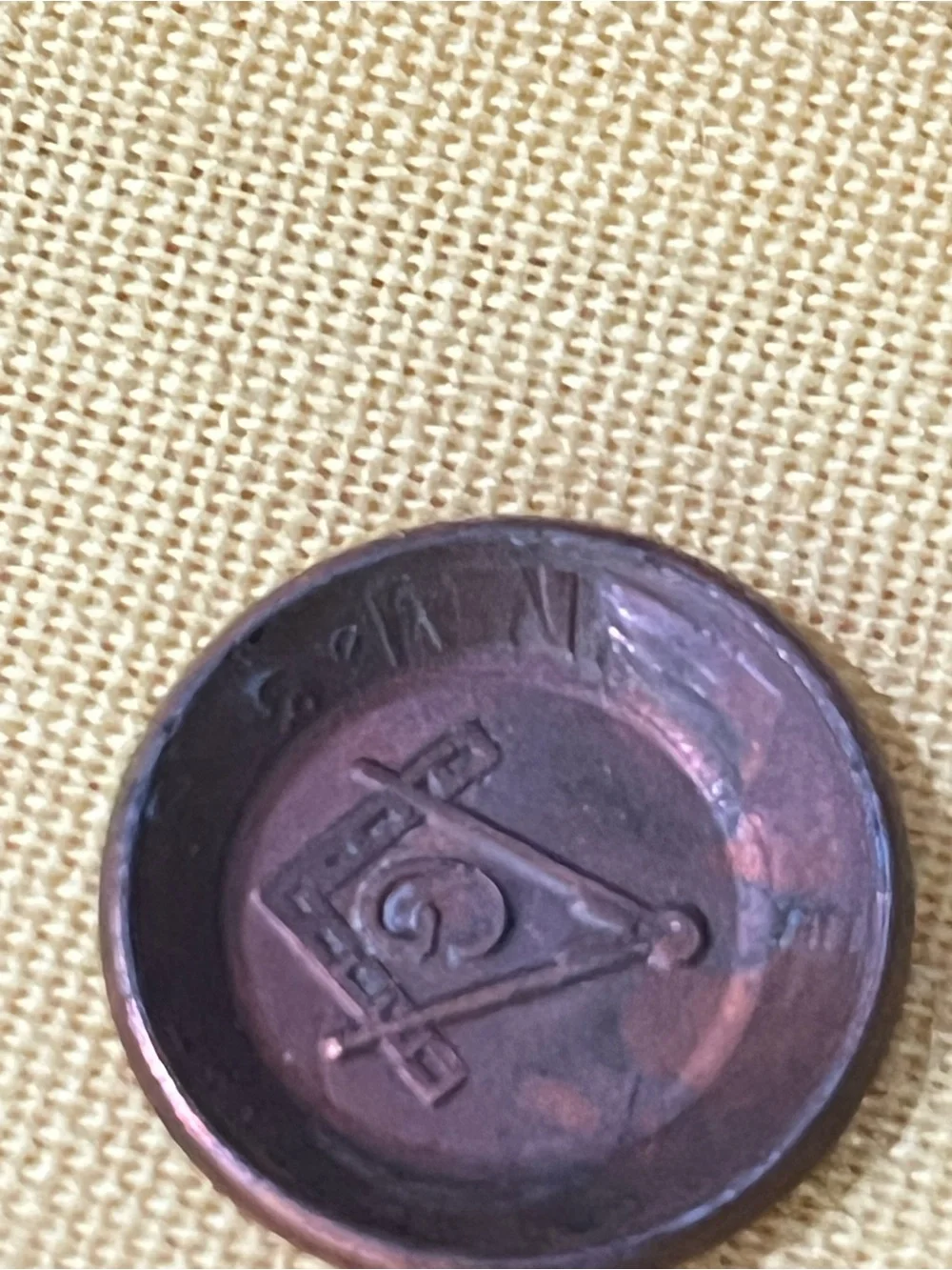 (Pre 1958) VTG Masonic Counterstamped Wheat Penny